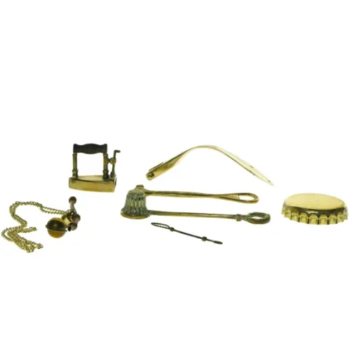 Diverse vintage messingtilbehør