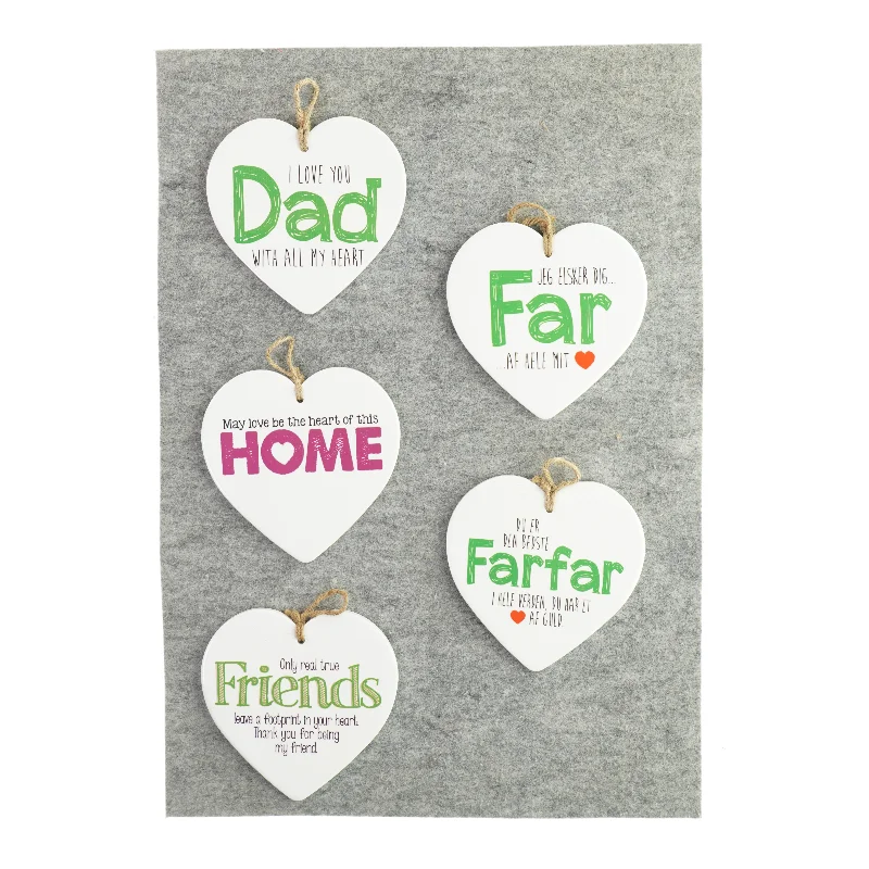 Citat hjerter (5 stk) (str. 16 x 15 cm)