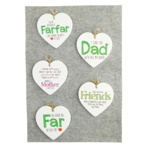 Citat hjerter (5 stk) (str. 16 x 15 cm)