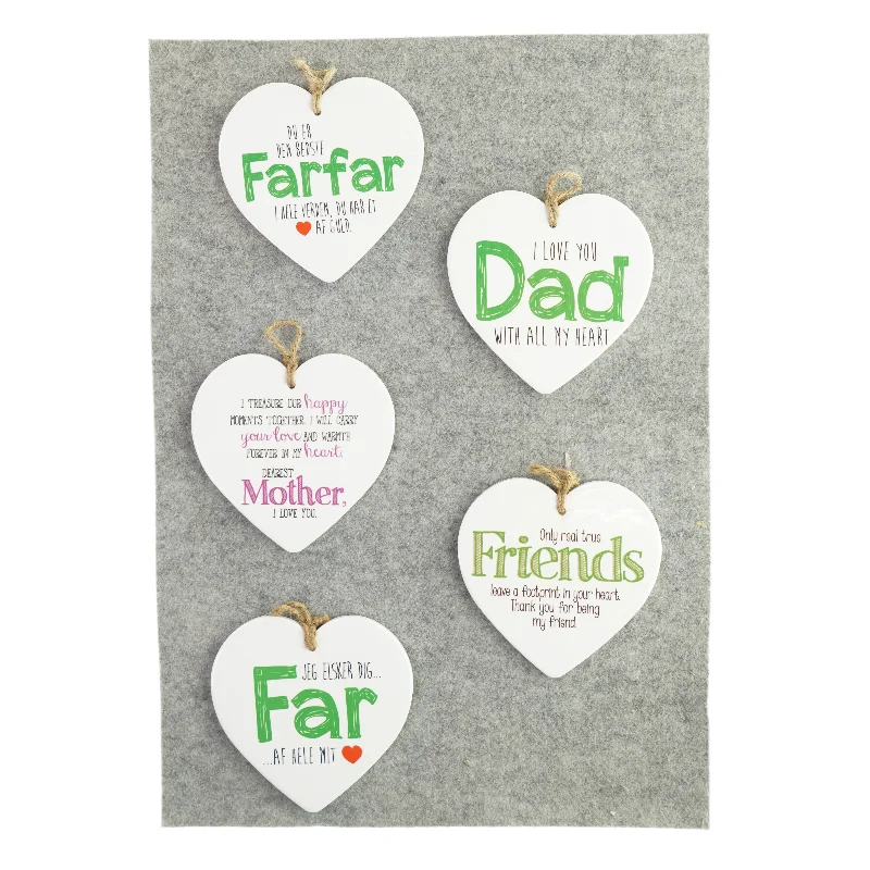 Citat hjerter (5 stk) (str. 16 x 15 cm)