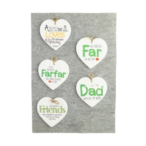 Citat hjerter (5 stk) (str. 16 x 15 cm)