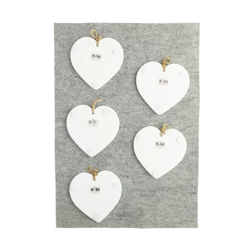 Citat hjerter (5 stk) (str. 16 x 15 cm)