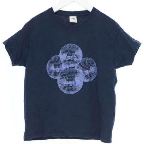Marineblå t-shirt med diskokugle-design fra Fruit of the loom (str. 116)