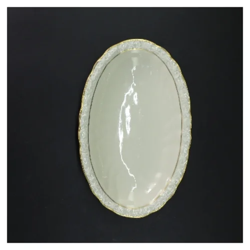 Porcelænsfad med guldkant fra Edelweiß (str. 25x16 cm)