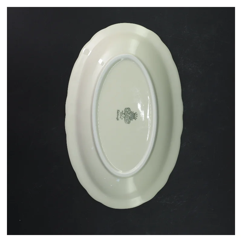 Porcelænsfad med guldkant fra Edelweiß (str. 25x16 cm)