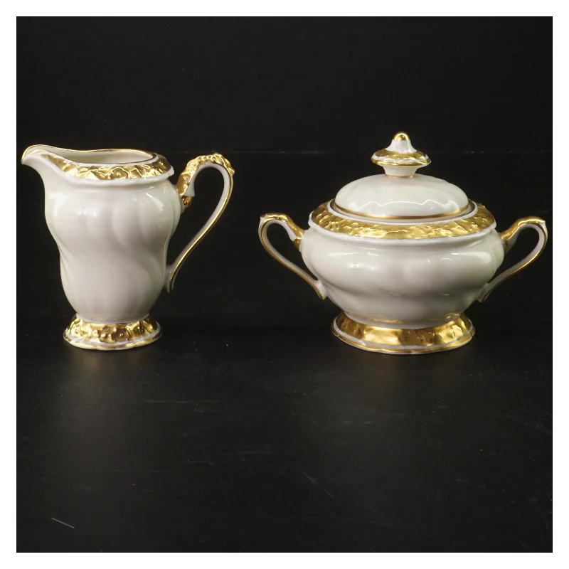 Kande og sukkerskål sæt fra Edelweiß (str. Ø 9x h10 og Ø6xh9 cm)