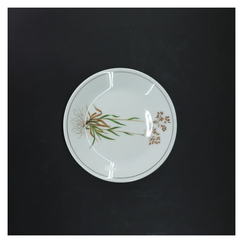 Porcelænstallerkener med blomstermotiv fra Royal Tettau (str. Ø 17 cm)