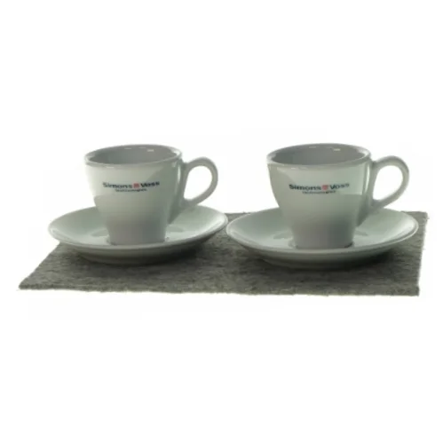 Espressokopper med underkopper (str. 13 og 7x7cm)
