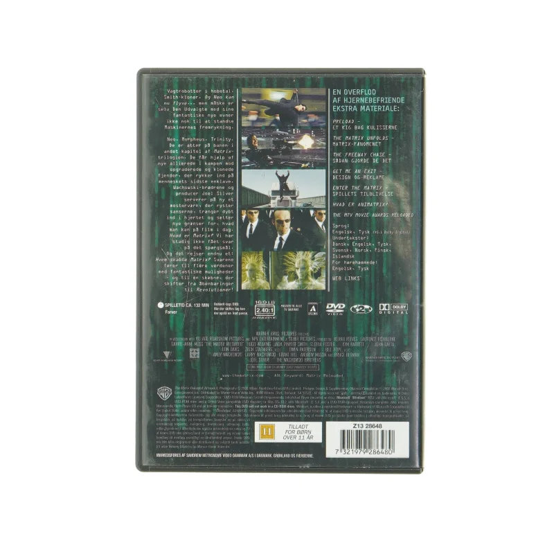 Matrix Reloaded DVD fra Warner Brothers