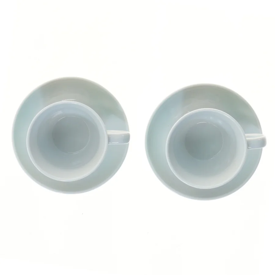 Kaffekopper med underkopper fra Maisons (str. 2 stk Ø 9 & 14 cm)