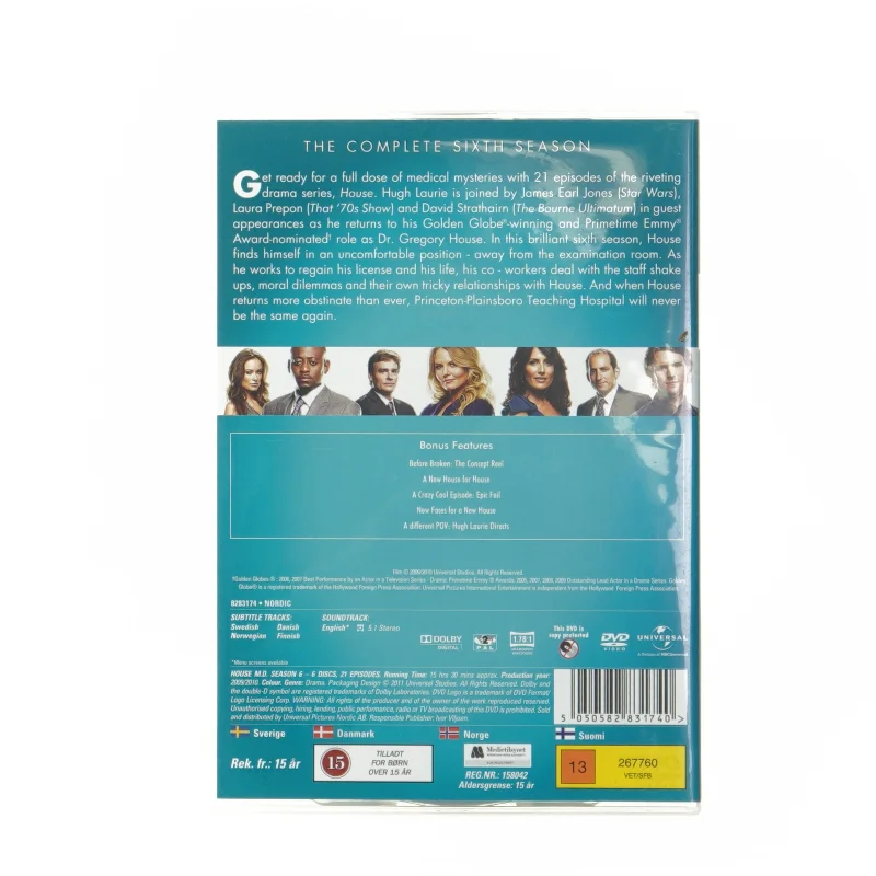 House M.D. Sæson 6 DVD-boks fra Universal