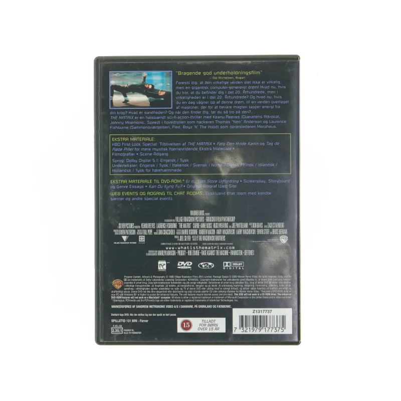 The Matrix DVD fra Warner Brothers