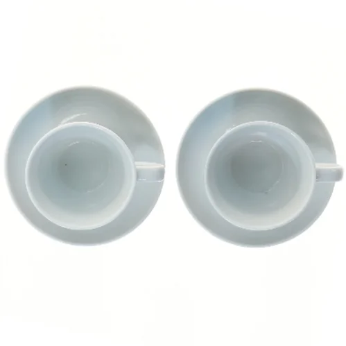 Kaffekopper med underkopper fra Maisons (str. 2 stk Ø 9 & 14 cm)