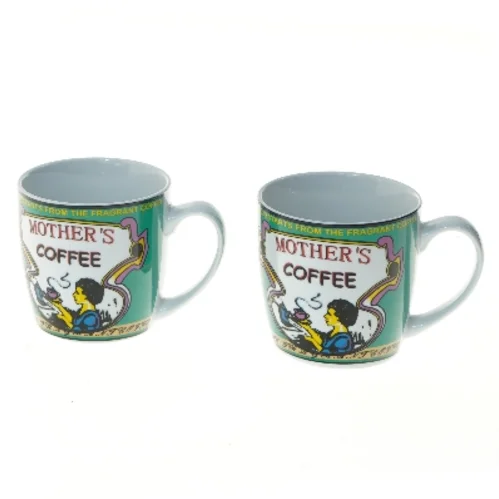 Kaffekrus 2 stk - Mother's Coffee fra Maisons du Monde (str. 2 stk Ø 9 cm længde 9 cm)
