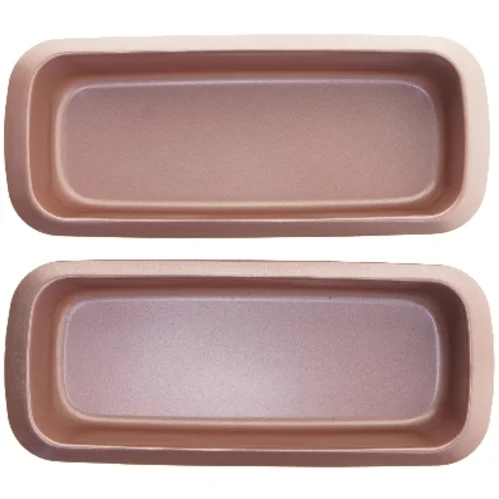 Rosa brødform sæt (str. 34x15 cm)