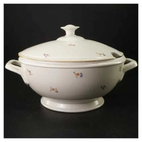 Porcelænssuppegryde med låg fra Rieber (str. Ø. 25 cm. h. 19 cm)