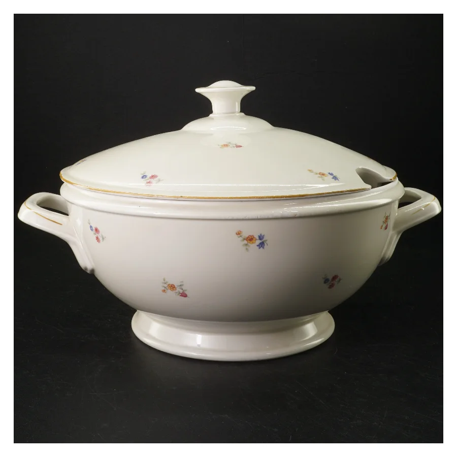 Porcelænssuppegryde med låg fra Rieber (str. Ø. 25 cm. h. 19 cm)