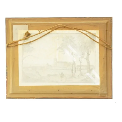 Indrammet gammelt tryk af Kolding (str. 35x27 cm)