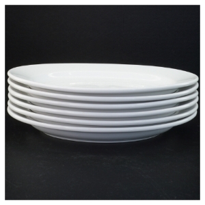 Hvide Porcelænsplatter fra Ilva Home Collection (str. 29 x 19,5 x 3,5 cm)