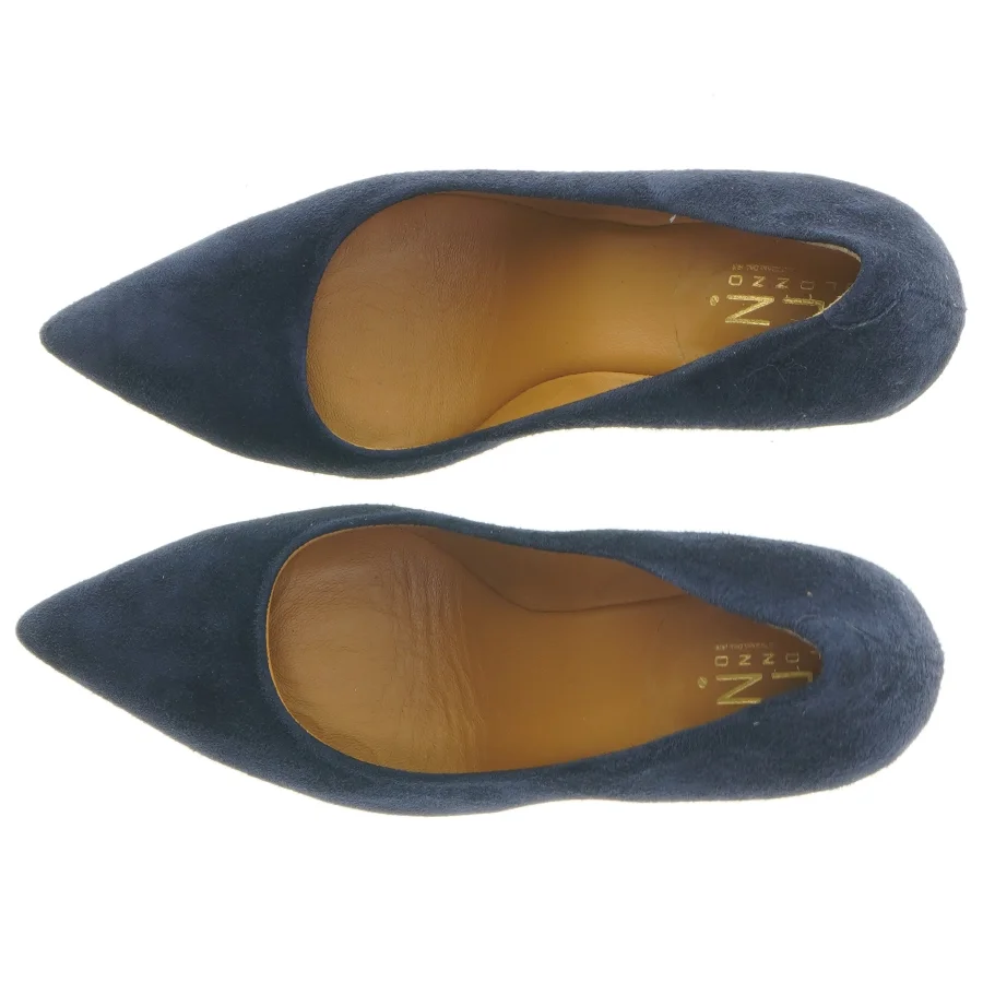 Brugte damestiletter i mørkeblå fra Solazzo (str. 37 )