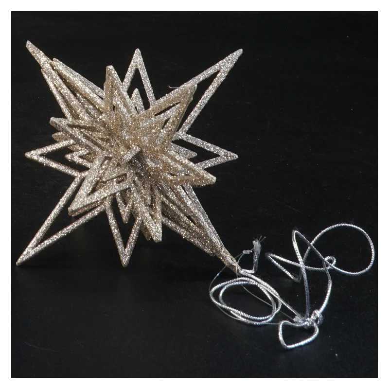 Glitrende stjernedekorationer (12 stk) (str. 13 cm)