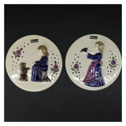 Dekorative porcelænsplatter (str. Ø 18,5 cm)