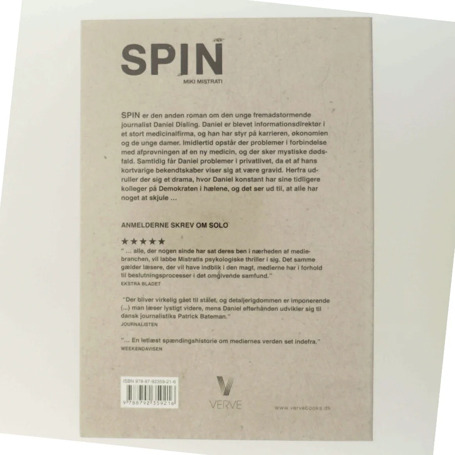 Spin af Miki Mistrati (f. 1968) (Bog)