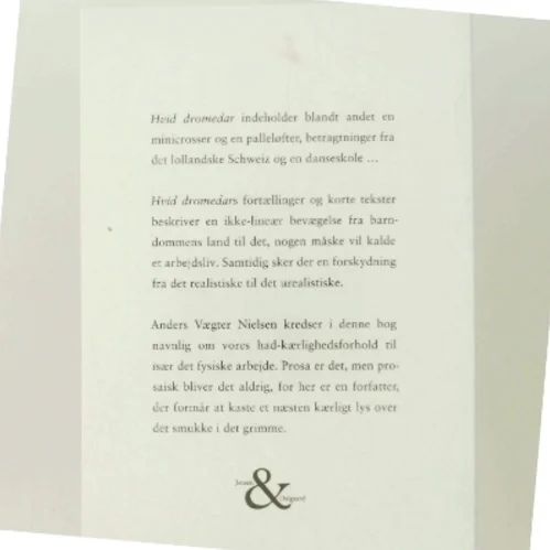 Hvid dromedar : fortællinger og bevægelser af Anders Vægter Nielsen (Bog)