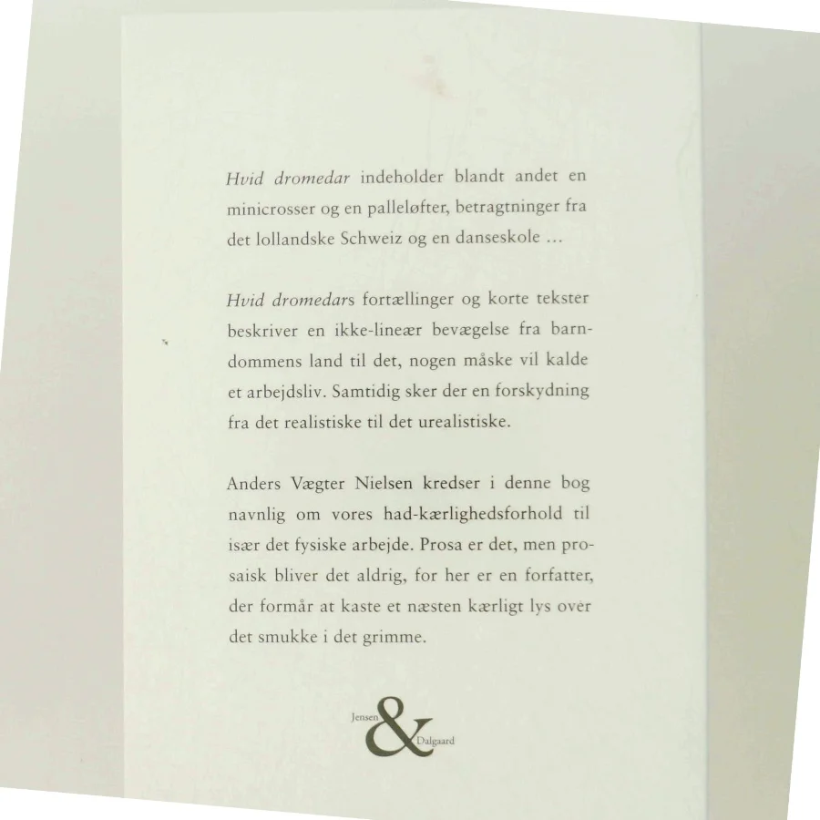 Hvid dromedar : fortællinger og bevægelser af Anders Vægter Nielsen (Bog)