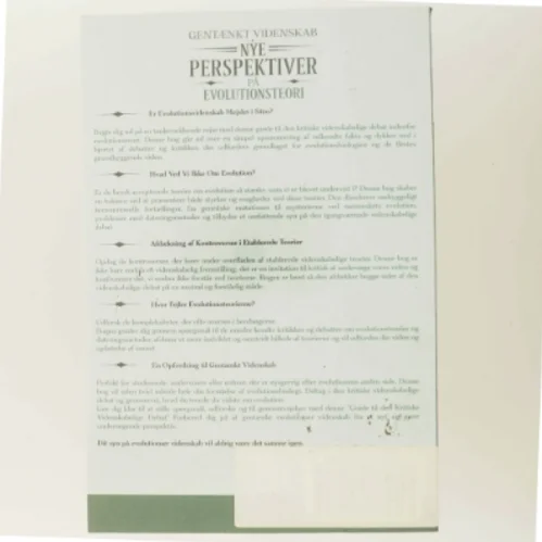 Nye Perspektiver på Evolutionsteori af René Lauritsen (Bog)