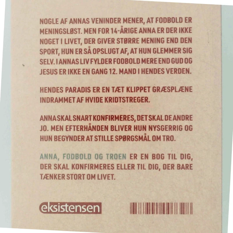 Anna, fodbold og troen : en historie om det, der ikke kan måles og vejes af Pauli Andersen (f. 1954-05-27) (Bog)