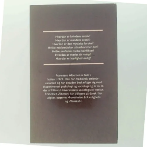 Francesco Alberoni - Erotik fra Politikens Bogklub