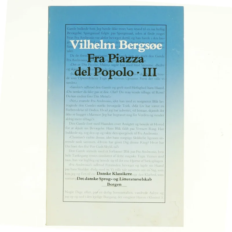 Fra Piazza del Popolo III af Vilhelm Bergsøe (Bog) fra Borgen