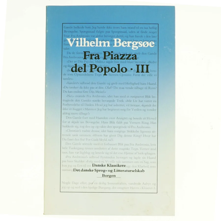 Fra Piazza del Popolo III af Vilhelm Bergsøe (Bog) fra Borgen