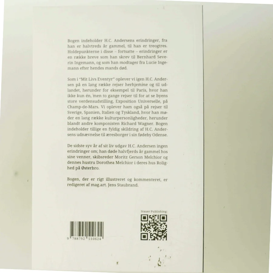 Mit livs eventyr - fortsættelsen 1855-1868 af H. C. Andersen (f. 1805) (Bog)