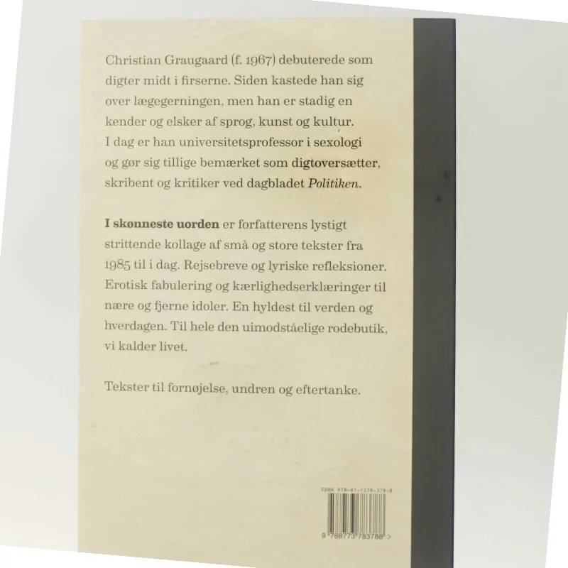 I skønneste uorden : tekster 1985-2017 af Christian Graugaard (Bog)
