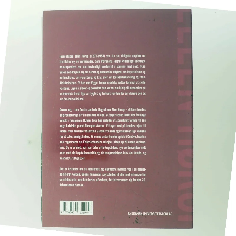 Ellen Hørup : kvinden, verdensborgeren og rebellen af Lone Rünitz (Bog)