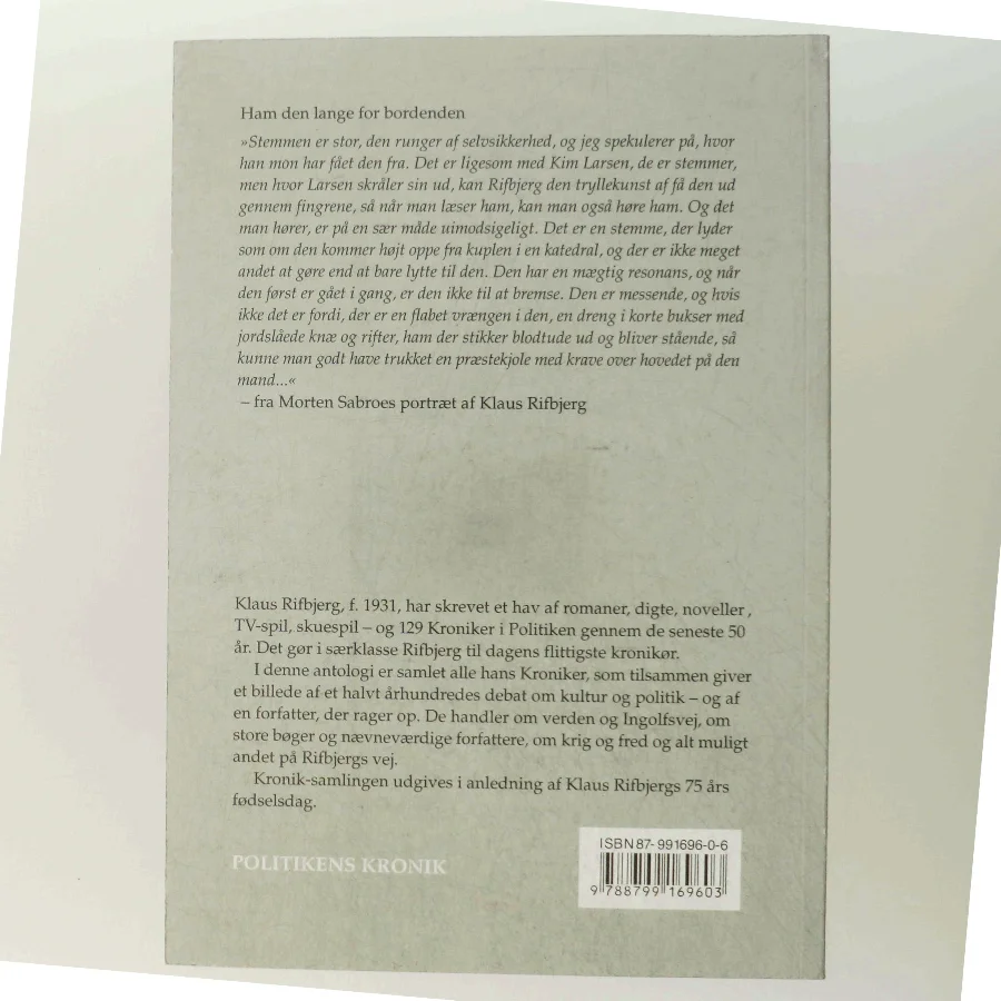 Hvordan har vi det så i dag? : kroniker i Politiken 1957-2006 af Klaus Rifbjerg (Bog)