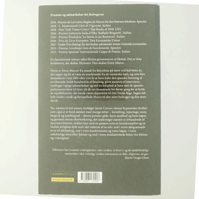 Bedrageren af Javier Cercas (Bog)