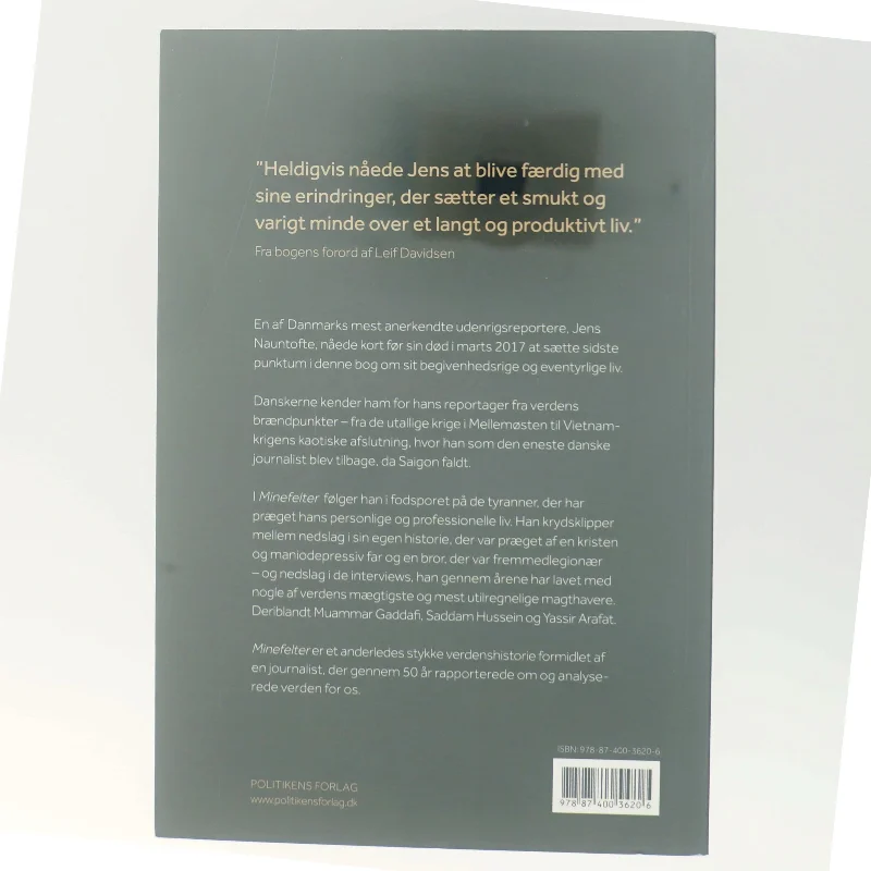 Biografi 'Minefelter' af Jens Nauntofte fra Politikens Forlag