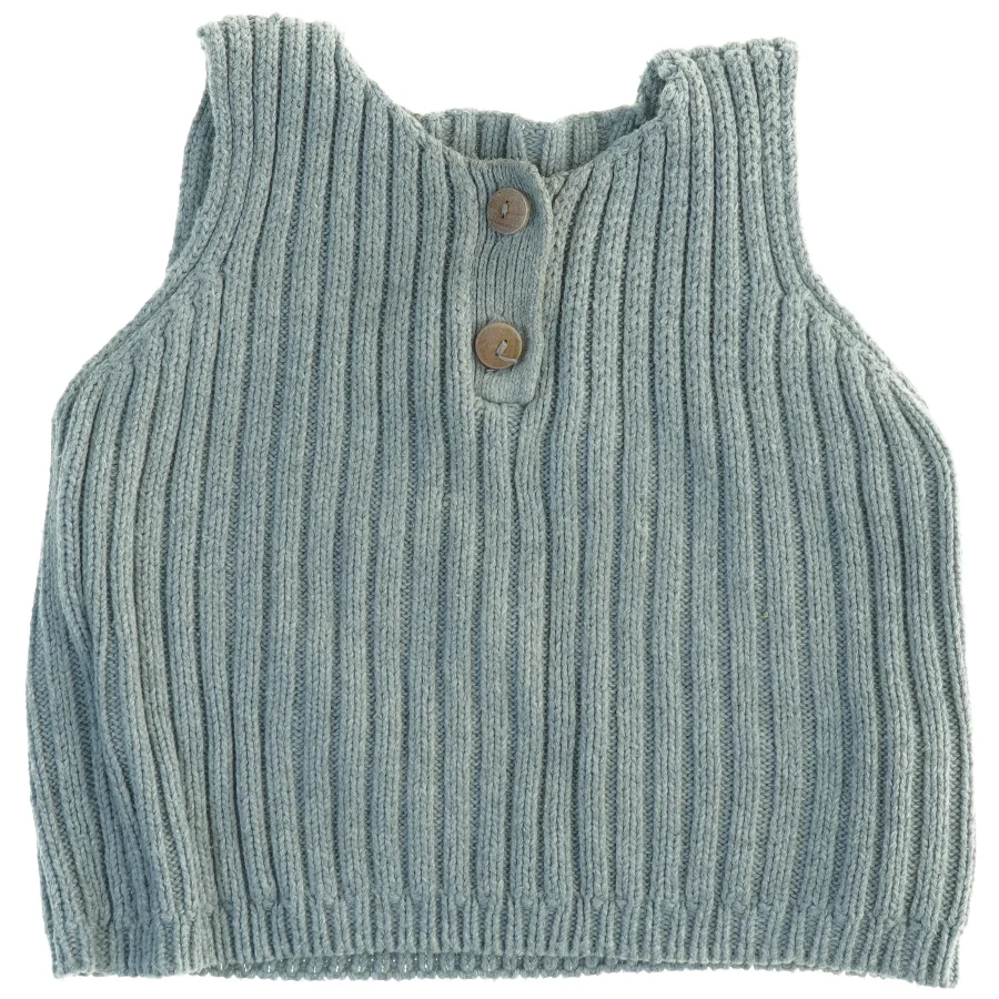 Strikket vest (str. 30 x 27 cm)