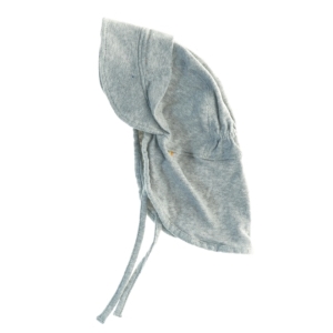 Grå børnehue med bindebånd fra Joha (str. Et til 2 år)