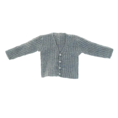 Håndstrikket børne cardigan (str. 22 x 26 cm ærme 18 cm)
