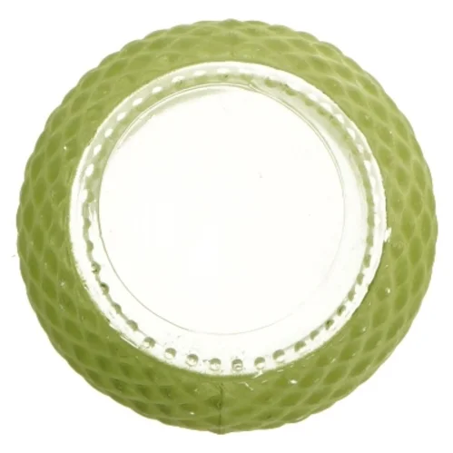 Grønt dekoreret lysglas (str. 11 cm)