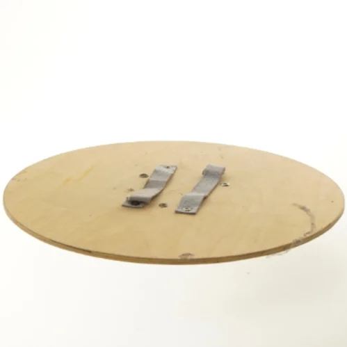 Træskjold med dekoration (str. Ø 36 cm)