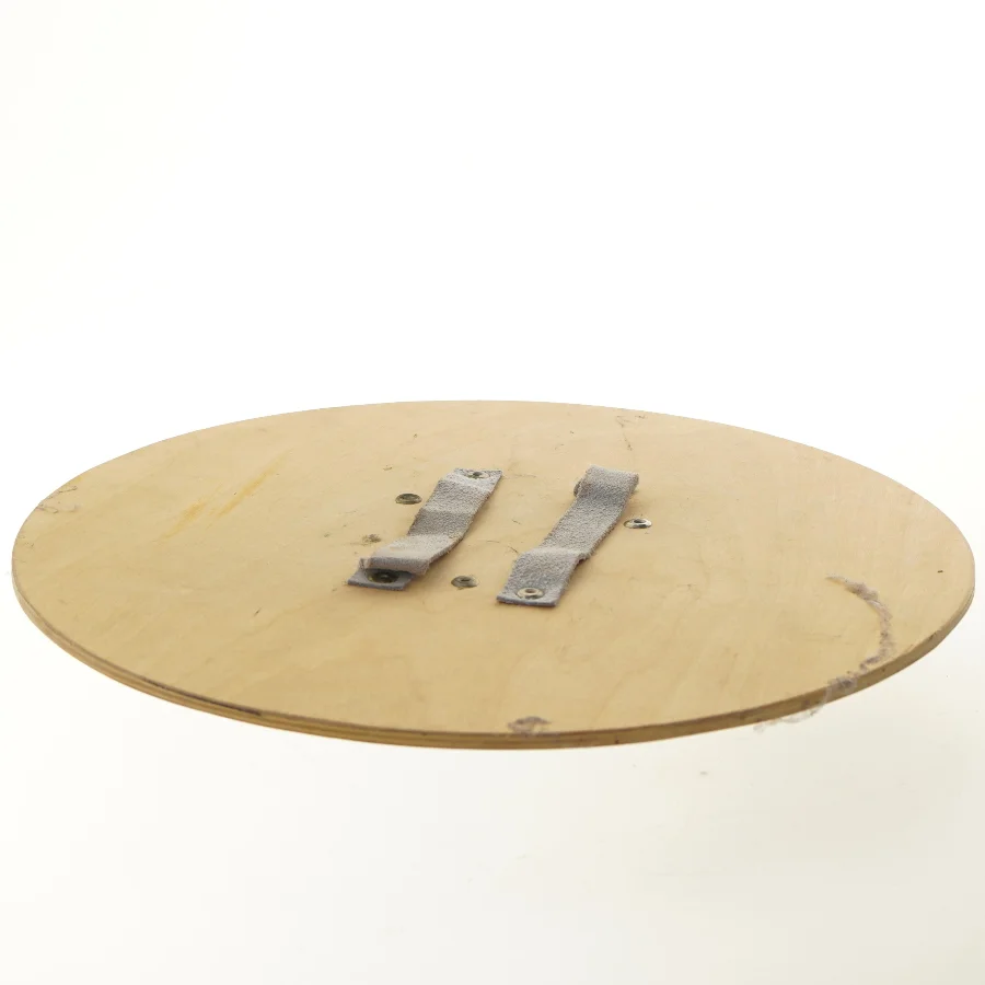 Træskjold med dekoration (str. Ø 36 cm)