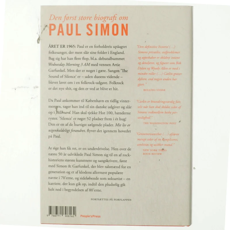 Paul Simon : biografi af Peter Ames Carlin (Bog)
