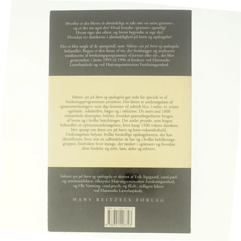 Voksnes syn på børn og opdragelse af Erik Sigsgaard, Ole Varming (Bog)