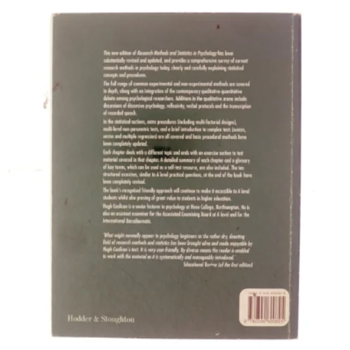 Research methods and statistics in psychology af Hugh Coolican (Bog)