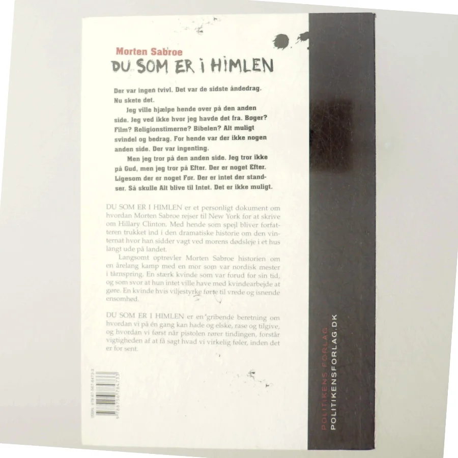 Du som er i himlen af Morten Sabroe, Morten Sabroe (Bog)